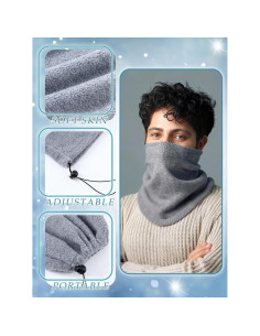 4 Calentadores de Cuello Forro Polar Invierno Unisex Ajustables 2