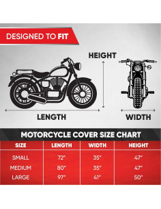 Cubierta de Motocicleta Motor Trend MCC542 Impermeable 203x89x119cm 2