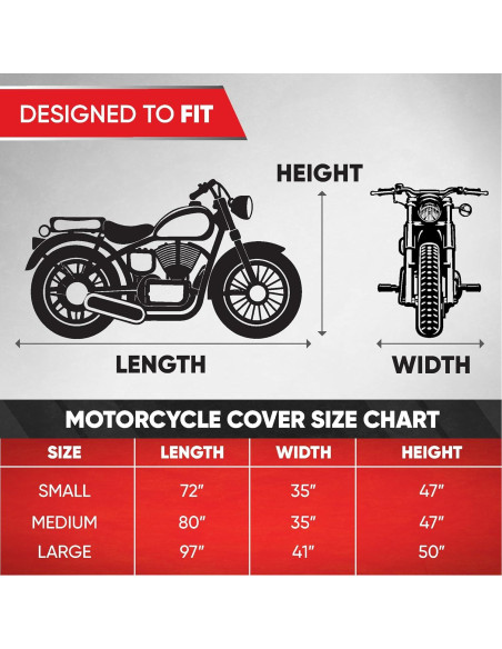 Cubierta de Motocicleta Motor Trend MCC542 Impermeable 203x89x119cm