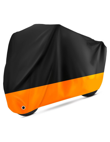 Cubierta de Motocicleta Tokept XL Impermeable Negro y Naranja