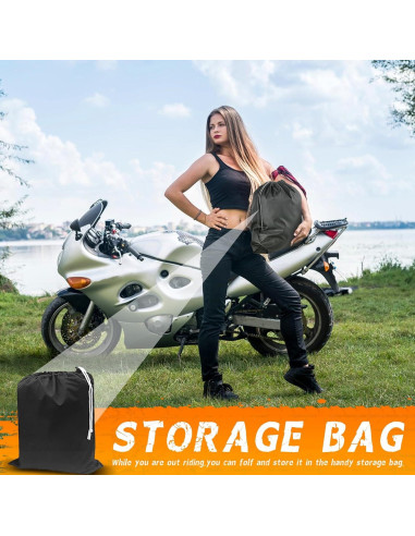 Cubierta de Motocicleta Tokept XL Impermeable Negro y Naranja