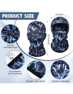 Geyoga Balaclava Invierno 12 Pcs Unisex Camo A Prueba de Viento 2