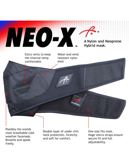 Máscara de cara media neopreno Grace Folly - Invierno, Unisex