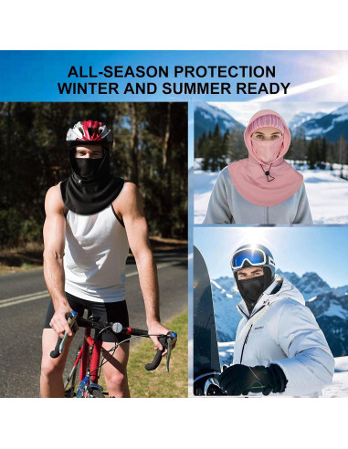 Balaclava LOKZEER Unisex Negra - Máscara de Esquí Transpirable