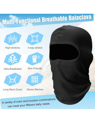 Fivali Balaclava Máscara Facial 6 Paquetes Unisex Transpirable