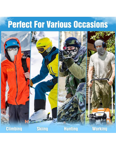 Fivali Balaclava Máscara Facial 6 Paquetes Unisex Transpirable