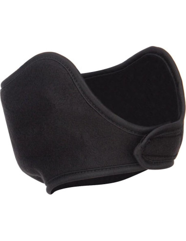 Máscara de cara media de forro polar negra - Talla única