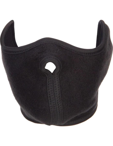 Máscara de cara media de forro polar negra - Talla única
