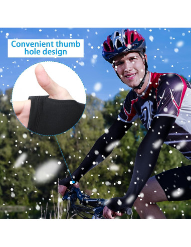 Mangas Térmicas para Brazos Skylety 2 Pares Unisex Negro