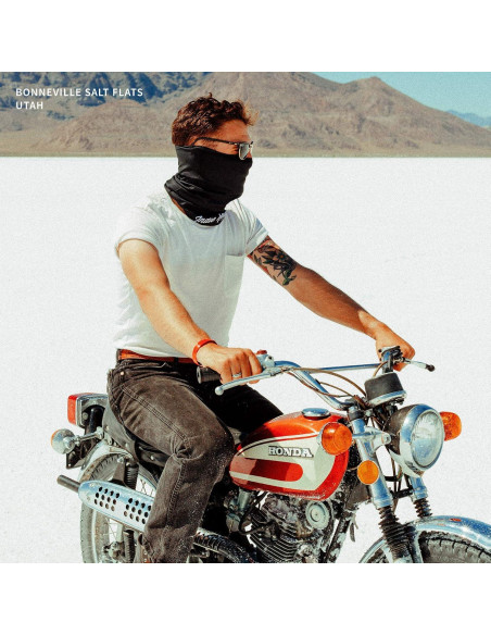 Máscara Facial Motocicleta Indie Ridge Negra Unisex - Transpirable