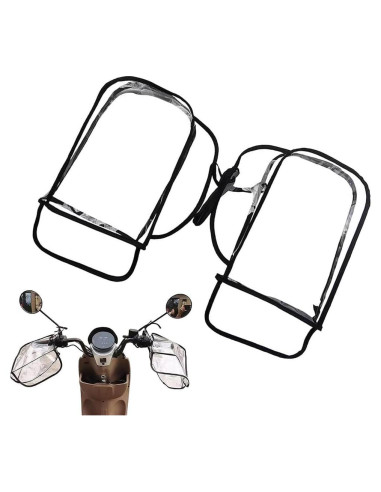 Guantes de Manillar de Motocicleta MIUPOO Impermeables Transparentes