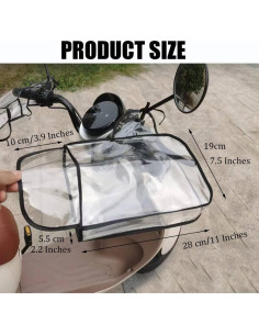 Guantes de Manillar de Motocicleta MIUPOO Impermeables Transparentes 2