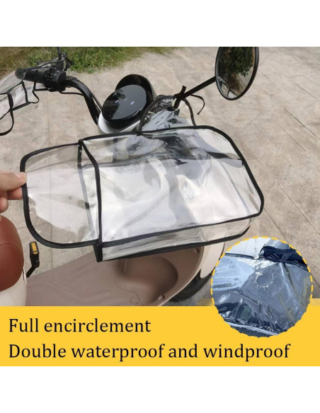 Guantes de Manillar de Motocicleta MIUPOO Impermeables Transparentes