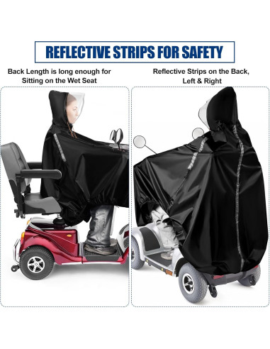 Cubierta de Lluvia ZHOUMADE para Scooter de Movilidad 180 cm