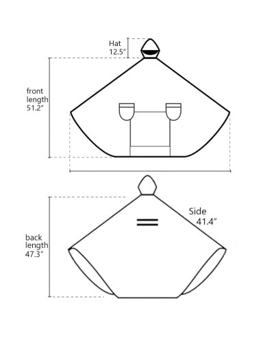 Capa de Lluvia Impermeable Haozaikeji para Motocicleta Grande