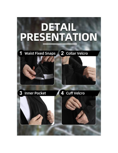 Chaqueta Calentada SAVIOR HEAT Hombre Impermeable 10 Horas