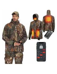 Chaqueta Térmica KEMIMOTO Camuflada 20000mAh Control APP