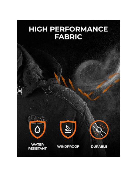 Chaqueta Calefaccionada ORORO Hombre 5 Zonas Calor USB-C