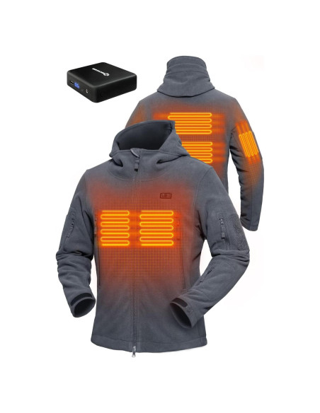 Chaqueta Calentada Antártica Gear 12V 16000mAh Forro Polar