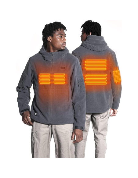 Chaqueta Calentada Antártica Gear 12V 16000mAh Forro Polar