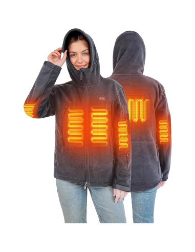 Chaqueta Calentada Antártica Gear 12V 16000mAh Forro Polar