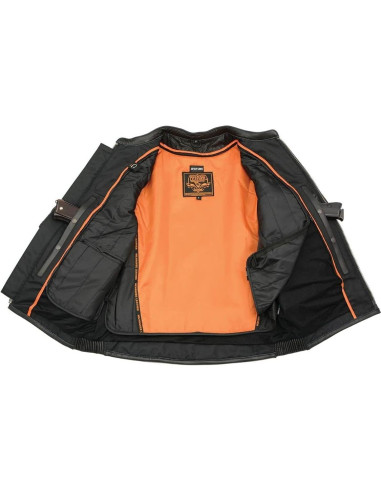 Chaqueta de Motocicleta Milwaukee Leather MLM1502 Cool-Tec Negra