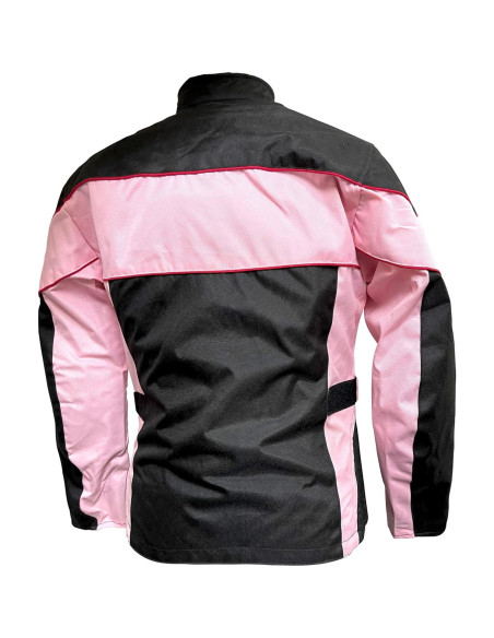 Chaqueta de moto Xelement CF562 Tri-Tex Rosa Negra Mujer XL