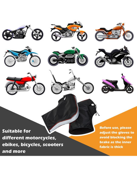 Guantes de Manillar Tallew para Motocicleta Impermeables 2 Pares