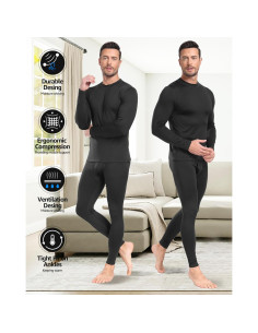 Conjunto Térmico Interior para Hombres UNIQUEBLLA - Negro 2