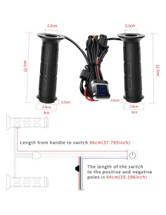 Agarraderas Calentadas OXWIND 12V para ATV 22mm - 3 Niveles 2