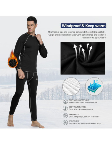 Conjunto Térmico para Hombre MeetHoo - Pantalones y Camiseta