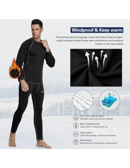 Conjunto Térmico para Hombre MeetHoo - Pantalones y Camiseta