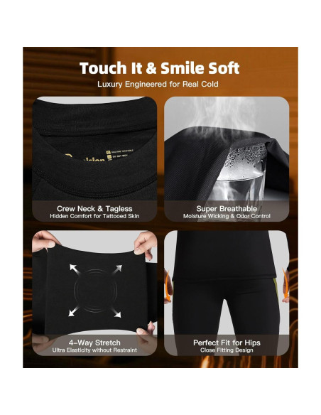 Ropa Interior Térmica para Hombres Romision - Long Johns Mediano