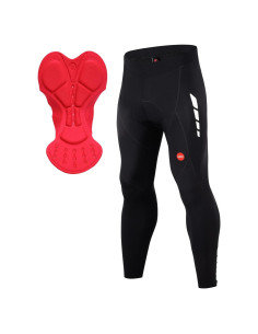 Pantalones de Ciclismo Souke Sports Largos 4D Hombre Negro