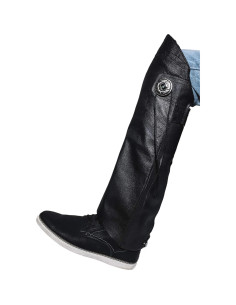 Chaps Cortos de Cuero The Nekid Cow XS-S con Cremallera y Velcro 2