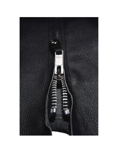 Chaps Cortos de Cuero The Nekid Cow XS-S con Cremallera y Velcro