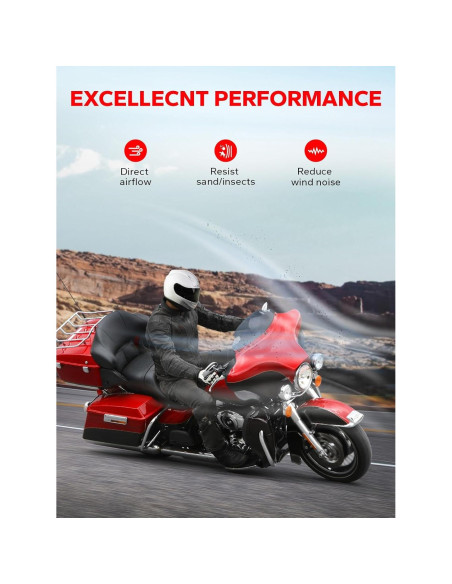 Parabrisas Onda 10" Amazicha para Harley Davidson 1996-2013