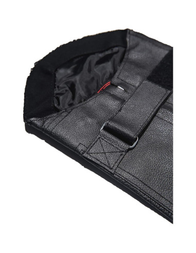 Chaps Cortos de Cuero The Nekid Cow XS-S con Cremallera y Velcro