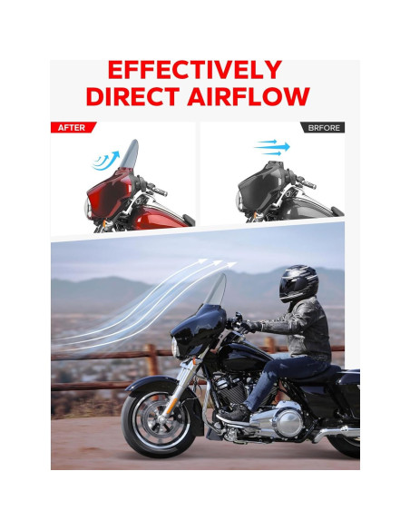 Parabrisas Onda 10" Amazicha para Harley Davidson 1996-2013