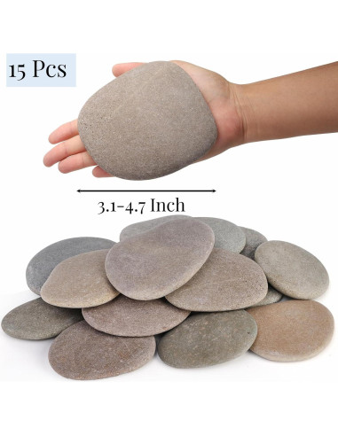 Kit de Pintura de Rocas Mezchi 15 Piezas 7.9-11.9 cm