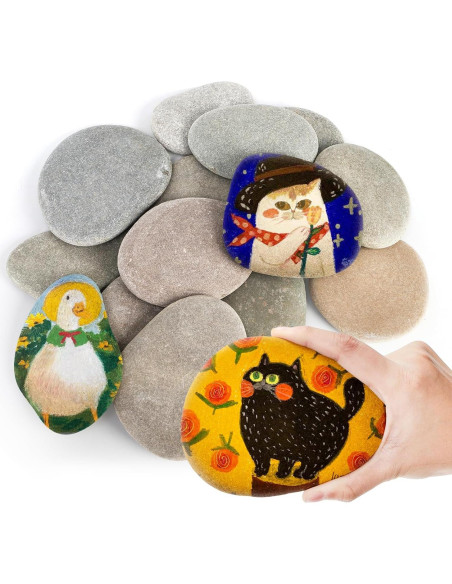 Kit de Pintura de Rocas Mezchi 15 Piezas 7.9-11.9 cm