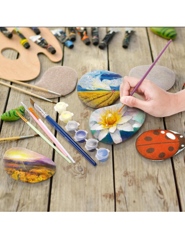 Kit de Pintura de Rocas Mezchi 15 Piezas 7.9-11.9 cm