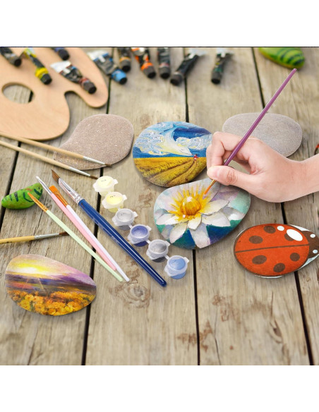 Kit de Pintura de Rocas Mezchi 15 Piezas 7.9-11.9 cm