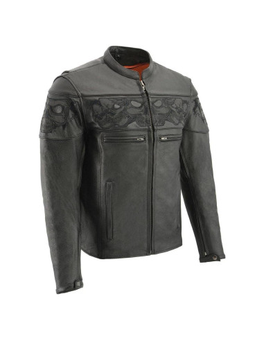 Chaqueta de motocicleta Milwaukee Leather MLM1501 Cool-Tec Negra XXL