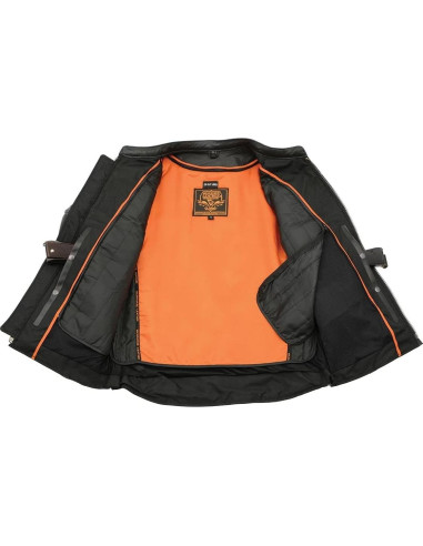 Chaqueta de motocicleta Milwaukee Leather MLM1501 Cool-Tec Negra XXL