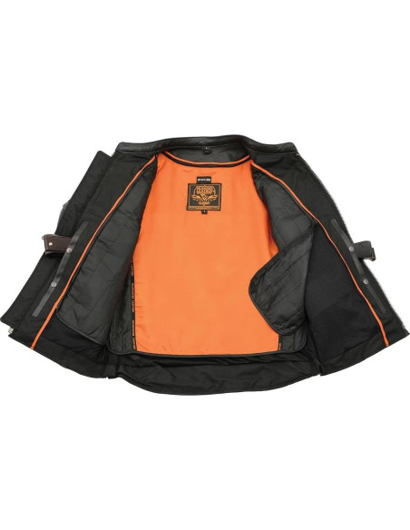 Chaqueta de motocicleta Milwaukee Leather MLM1501 Cool-Tec Negra XXL