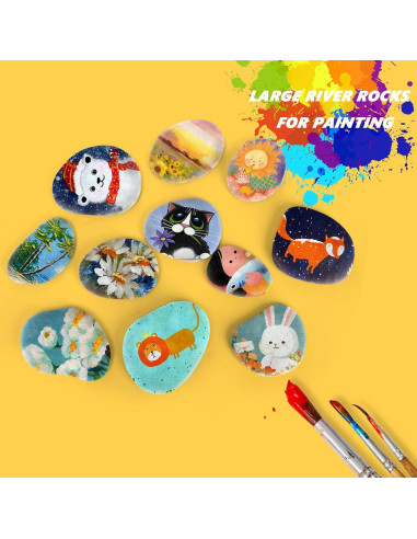 Kit de Pintura de Rocas Mezchi 15 Piezas 7.9-11.9 cm