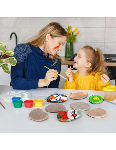 Kit de Pintura de Rocas Mezchi 15 Piezas 7.9-11.9 cm