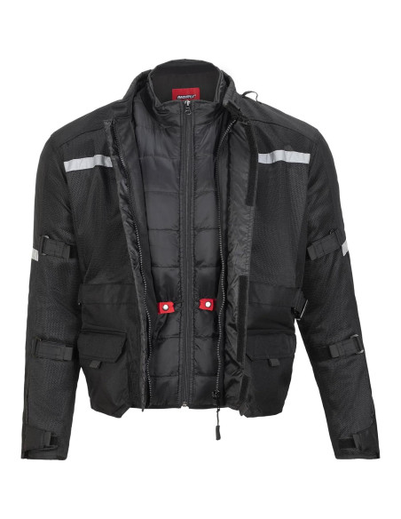 Forro de Chaqueta de Motocicleta Noru Adventure Grande Negro