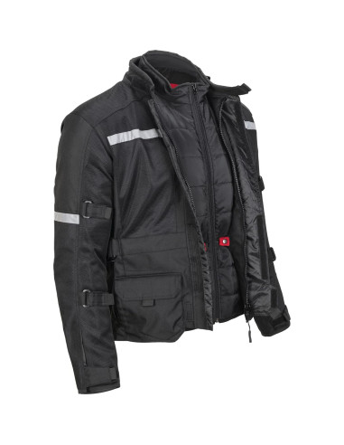 Forro de Chaqueta de Motocicleta Noru Adventure Grande Negro